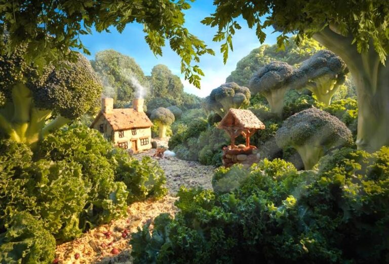 Paisajes hechos con comida